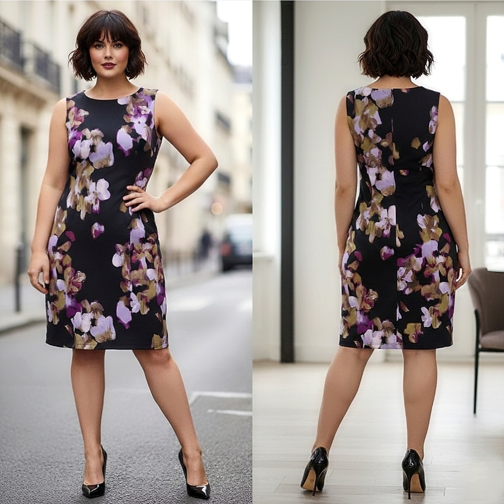 LORI M COLLECTION Floral Sheath Dress